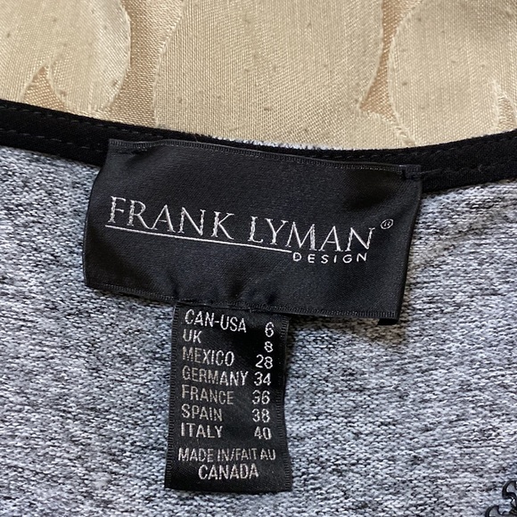 Frank Lyman, light weight jacket.. Black and gray with Rhinestone zipper. - Picture 5 of 5